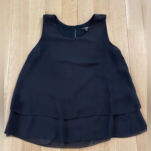 Black blouse from Uniqlo